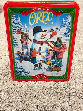 Only OREO 1996 Holiday Tin - Festive Red & Green